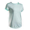 Damen Tennis T-Shirt - Dry Essentiel 100 Rundhals hellgrün