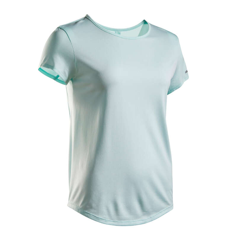 UBIÓR TENNISOWY NA KAŻDĄ POGODĘ DLA KOBIET Tenis - T-shirt Dry 100 ZIELONY ARTENGO - Odzież do tenisa