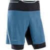 MEN'S COMFORT TRAIL RUNNING TIGHT SHORTS - GREY/BLUE