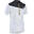 TEE SHIRT DE TRAIL RUNNING MANCHES COURTES ZIP HOMME BLANC GEOGRAPHIQUE NOIR