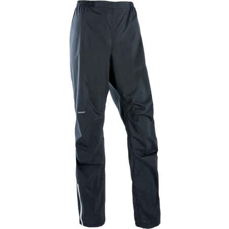 WOMEN'S TRAIL RUNNING WATERPROOF TROUSERS - BLACK