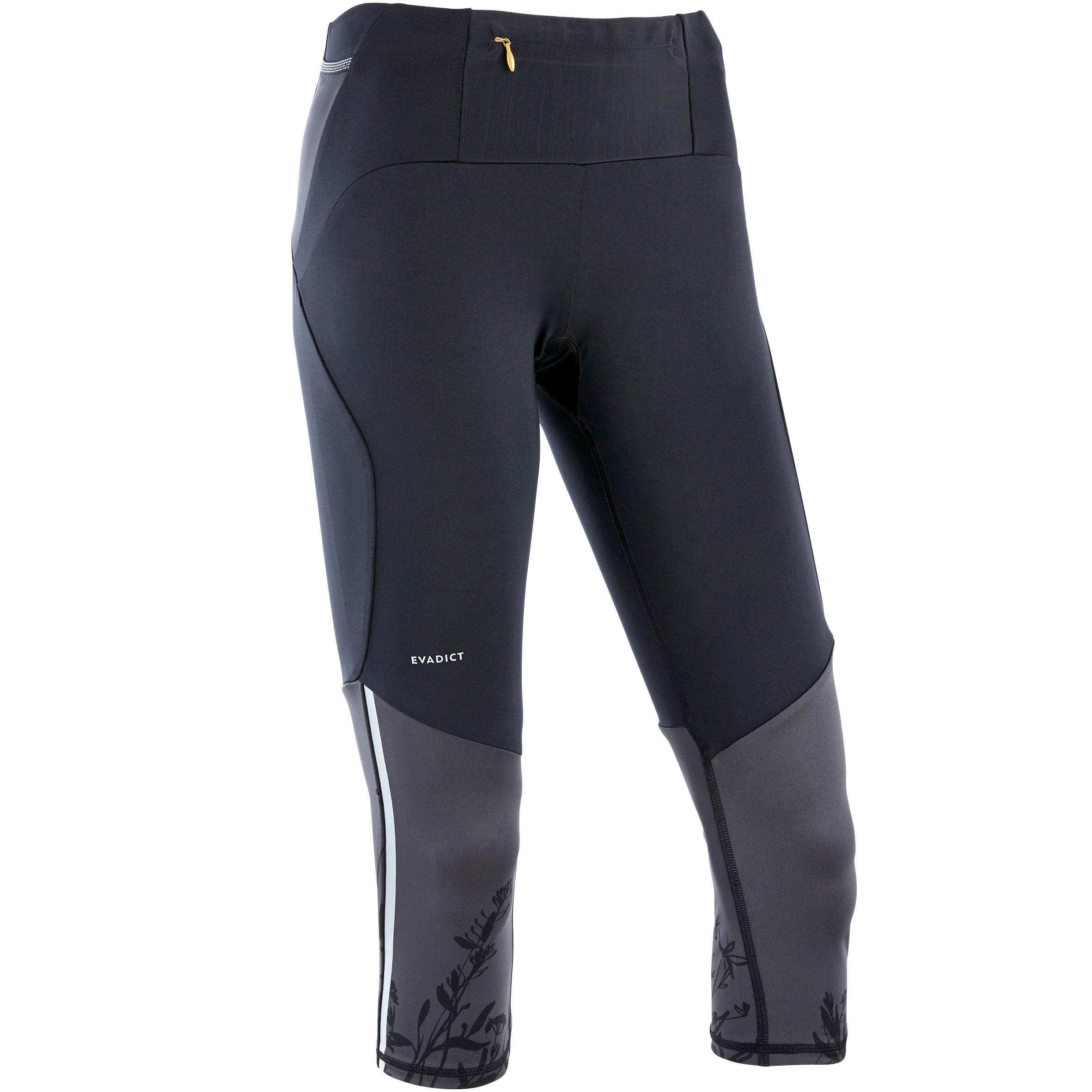 EVADICT Women's Trail Running Cropped Bottoms - black bronze