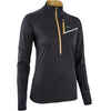 Softshell-Laufshirt langarm Trail Damen schwarz/bronze
