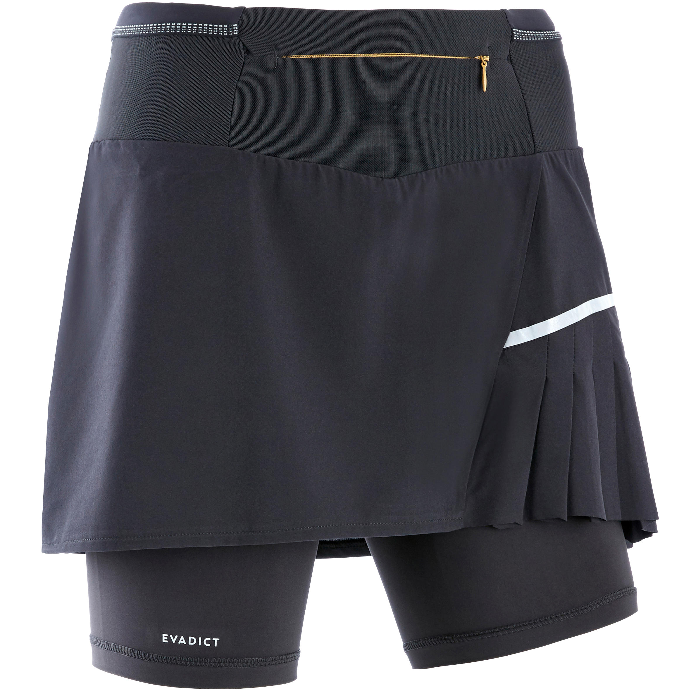 Falda Mallas Cortas Trail Running Mujer Negro Decathlon