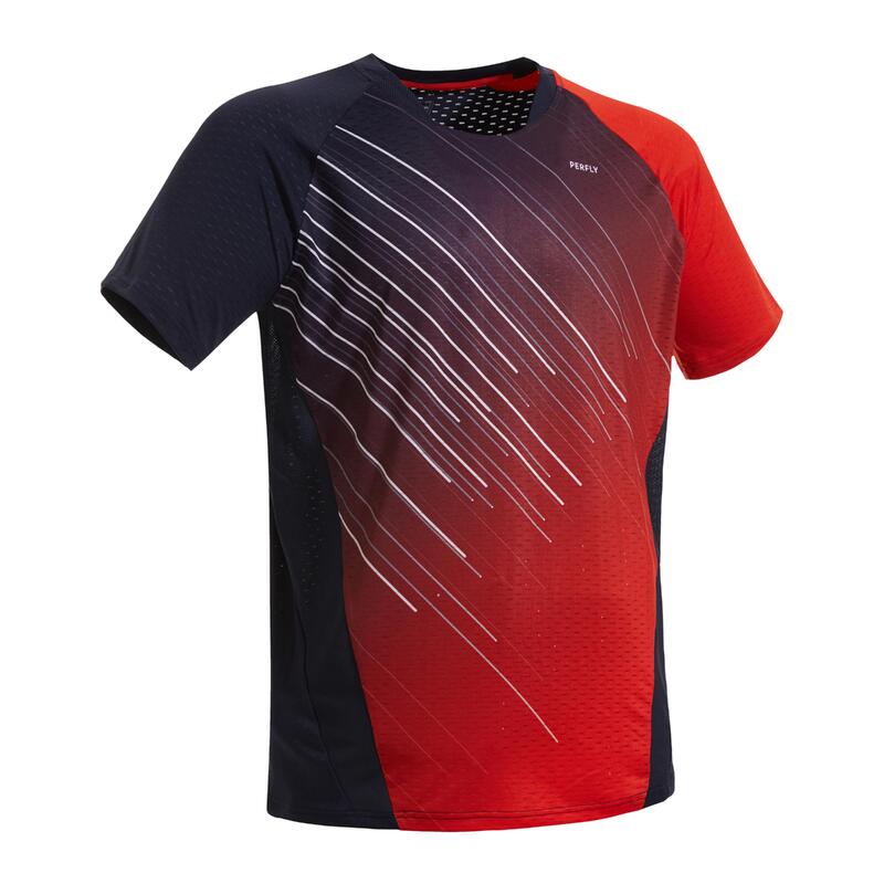 Pánské tričko na badminton 560 modro-červené 