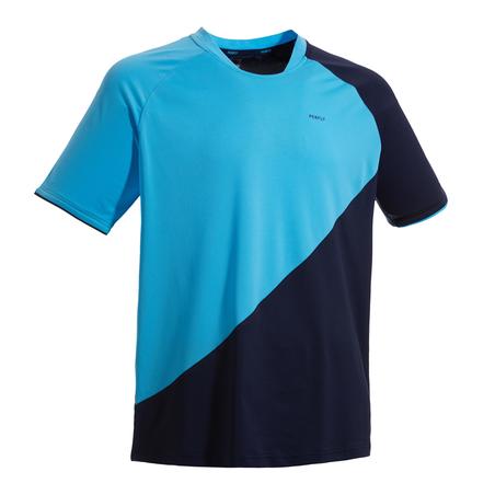 Чоловіча футболка 530 для бадмінтону - Темно-синя/Блакитна