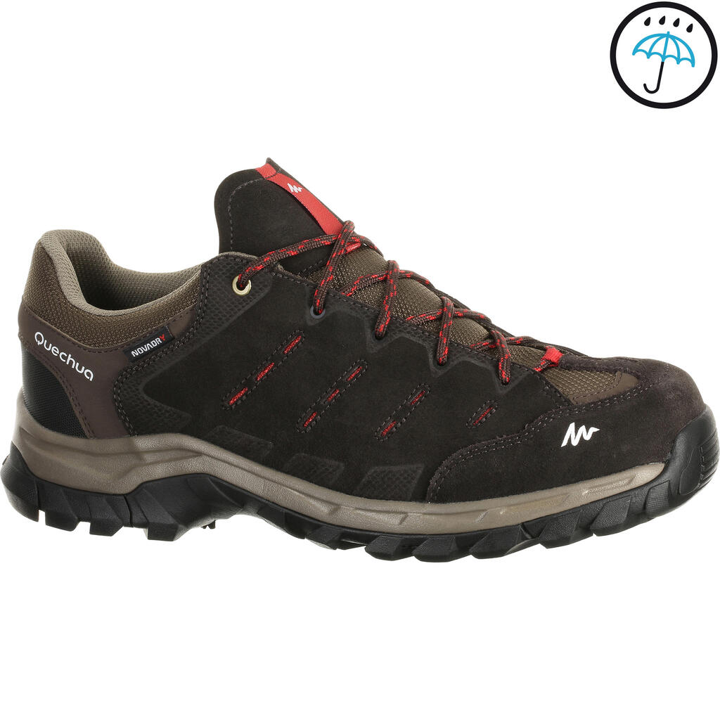 Arpenaz 500 mens hiking waterproof shoes brown