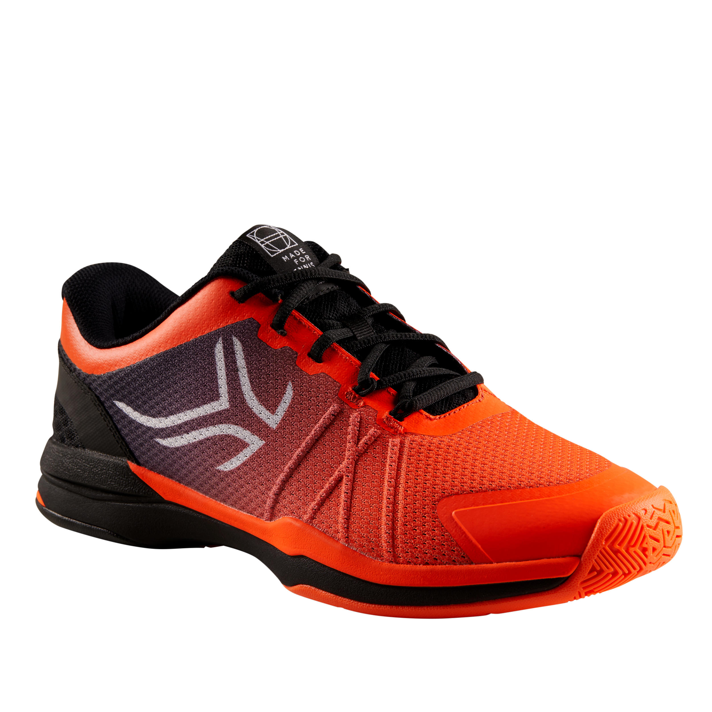 chaussures de tennis homme ts590 orange noir multi court - artengo