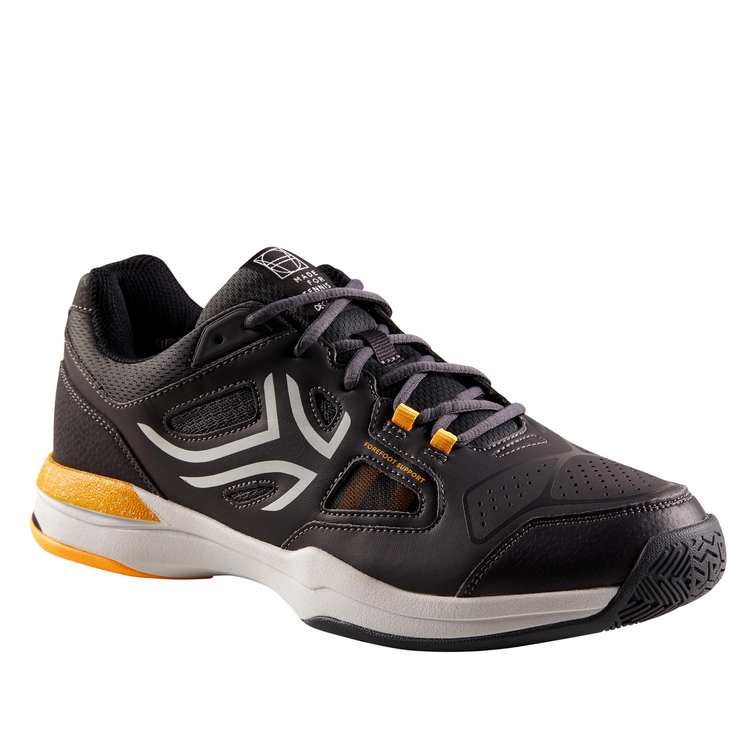 ARTENGO Men's Multi-Court Tennis Shoes TS500 - Grey/Yellow