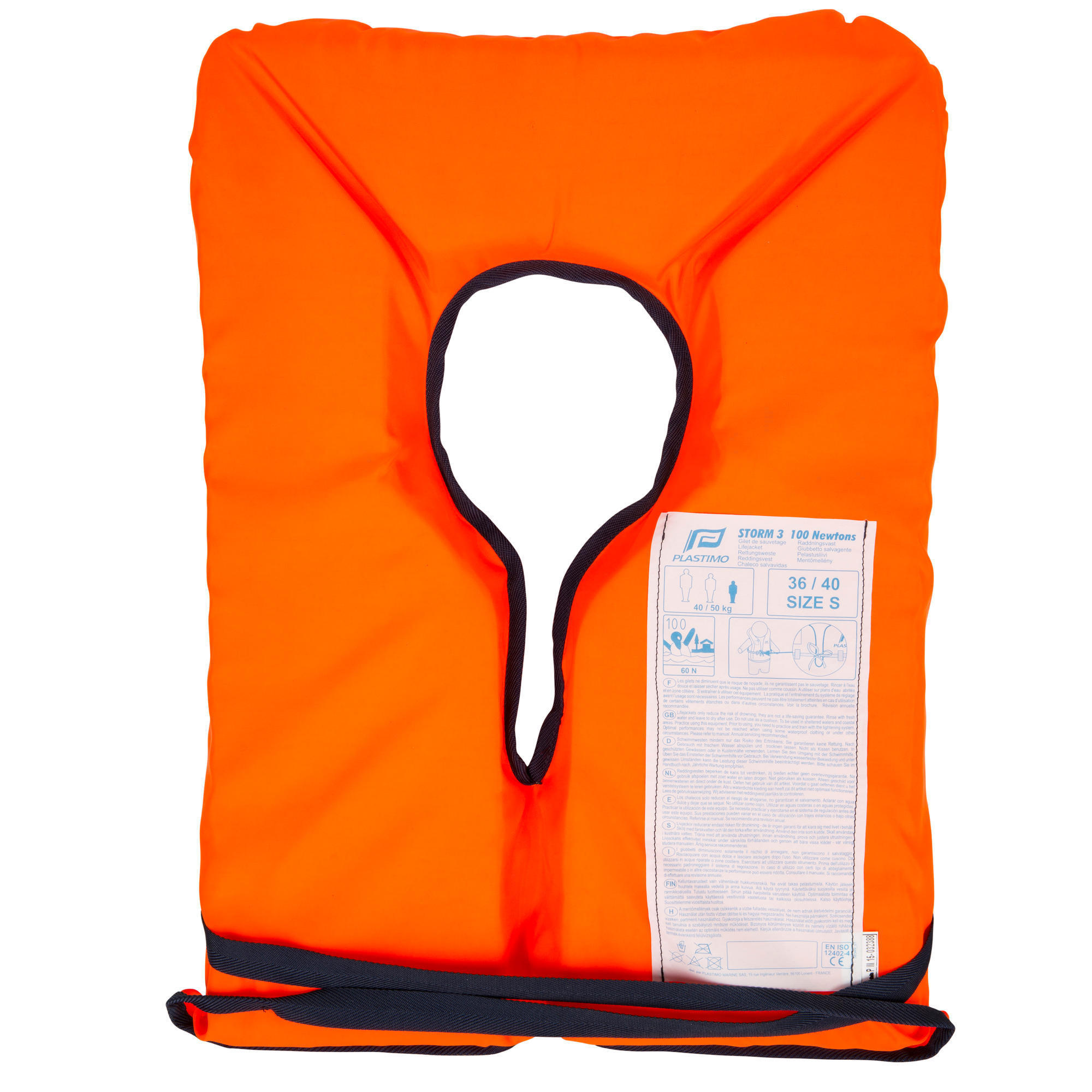 Adult foam lifejacket Storm 100N orange