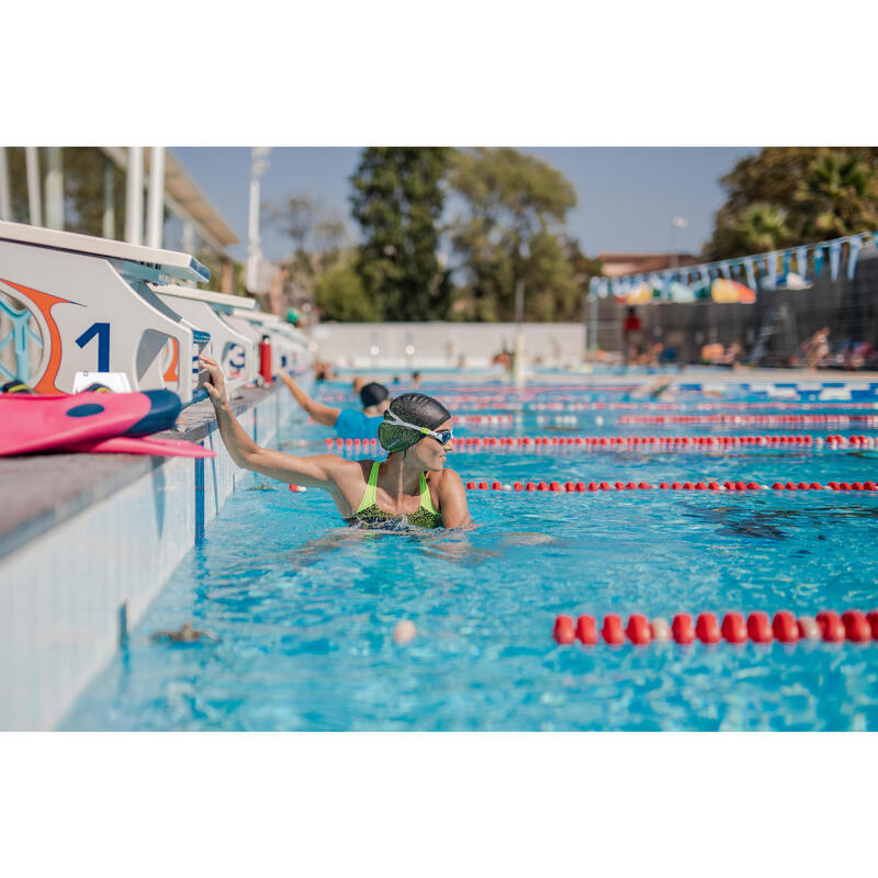 LUNETTES DE NATATION - BFIT VERRES CLAIR - BLEU / BLANC