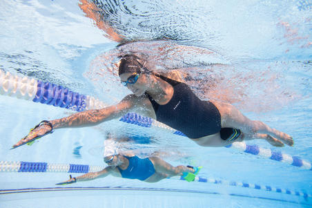 Lunettes de Natation Enfants Verres Clairs SPIRIT Noir Bleu