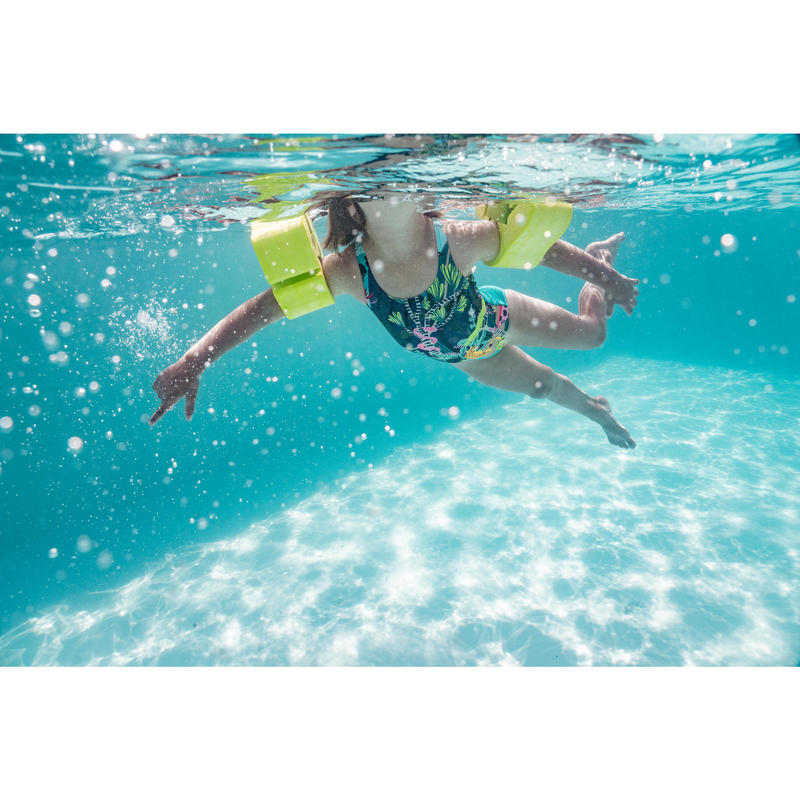 Brassards Natation En Mousse Vert Avec Sangle Elastiquee Pour Enfant De 15 30 Kg Nabaiji