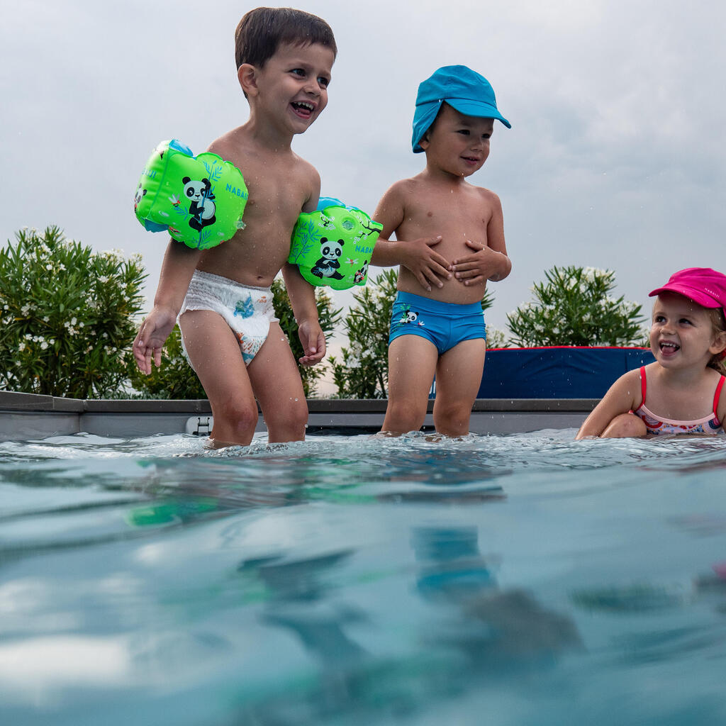 BABY / KIDS' SWIMMING BOXERS - BLUE ANIMAL PRINT