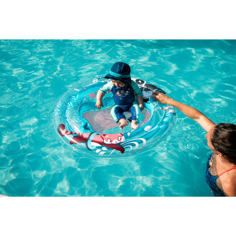 Bouée piscine plateforme d'éveil aquatique bébé TINOA imprimés PAND