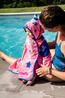 Παιδική πετσέτα με τύπωμα ροζ μονόκερο στην κουκούλα