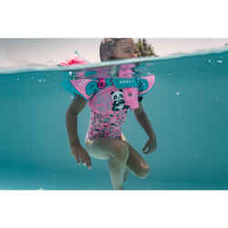 Brassards-ceinture piscine évolutif TISWIM enfant 15 à 30 kg rose "PANDAS"
