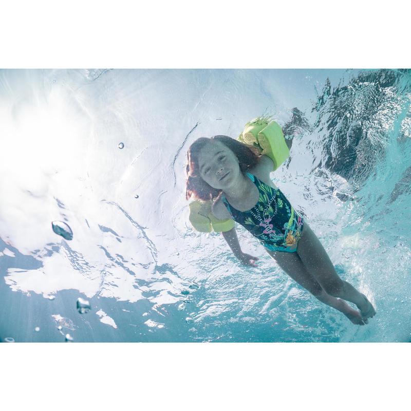 Brassards Natation En Mousse Vert Avec Sangle Elastiquee Pour Enfant De 15 30 Kg Nabaiji