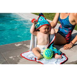 Baby Pool Towel With Hood Pink Unicorn Print Nabaiji Decathlon