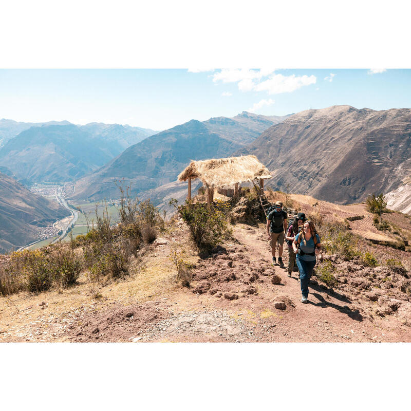 Pantalón desmontable montaña y trekking vaquero Mujer Forclaz Travel 100
