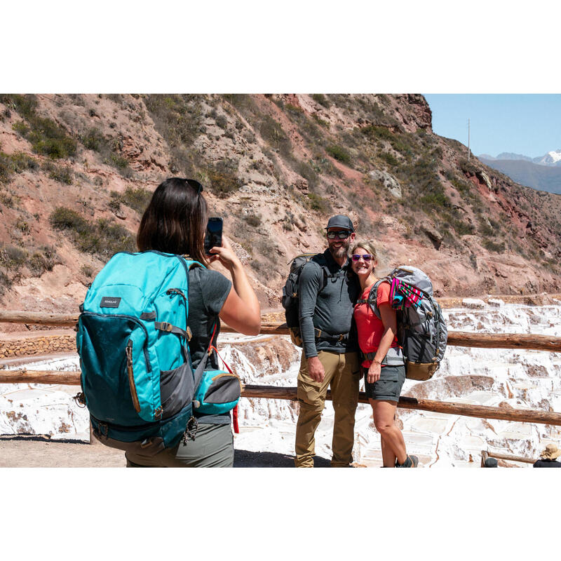 Afritsbroek voor trekking en backpacken dames Travel 900 grijs