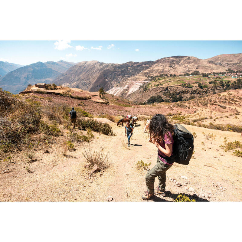 Trekking Travel Backpack 60 Litres | TRAVEL 100 - Khaki