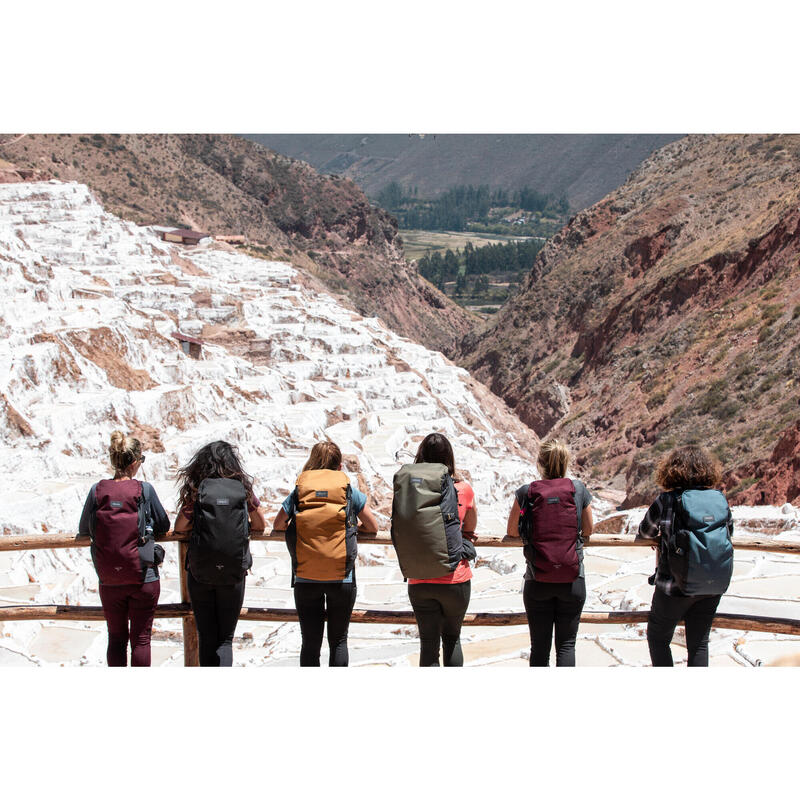 Colanți Rezistenți Trekking călătorie TRAVEL500 Negru Damă
