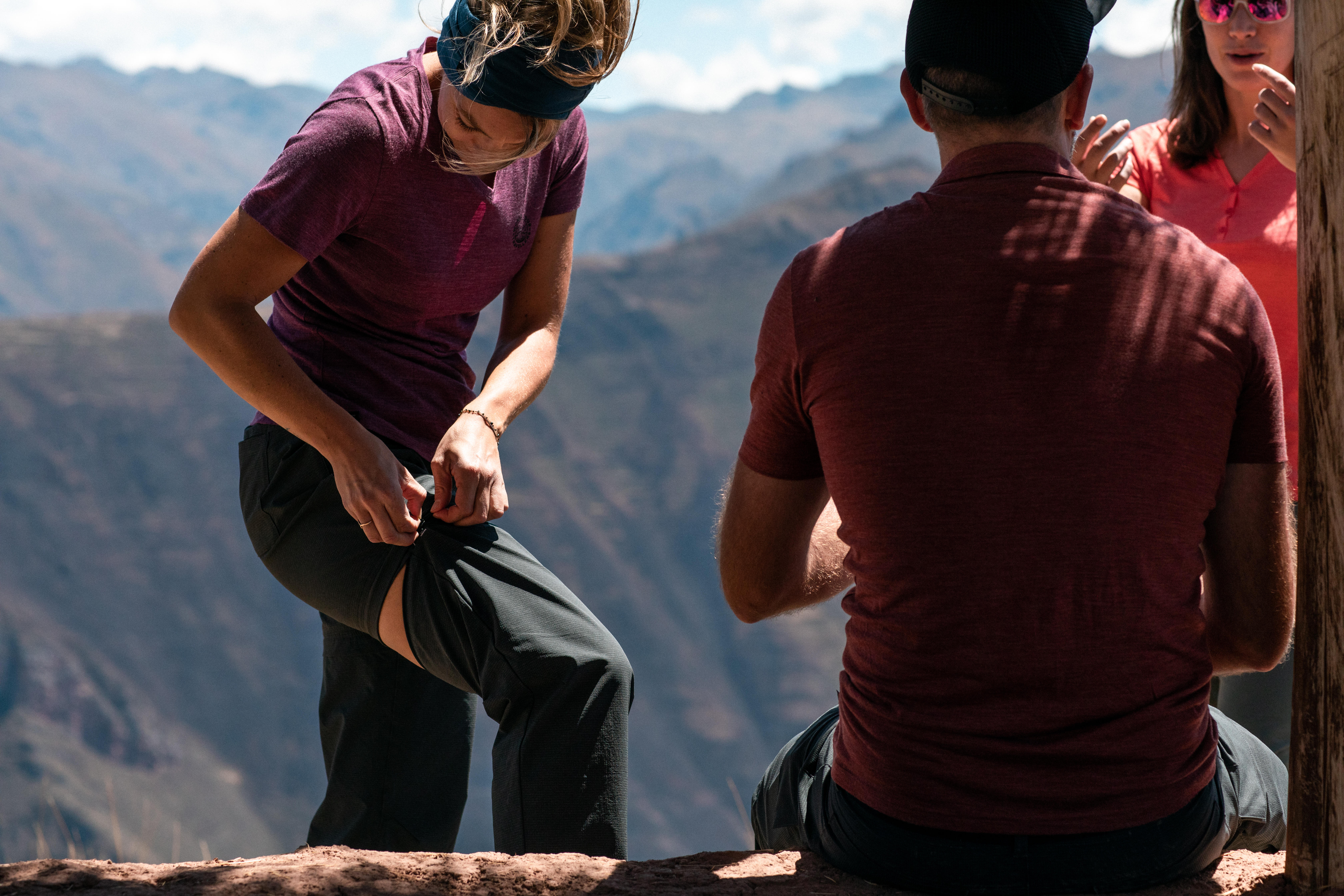 Women’s Hiking T-Shirt - Travel 100 Purple - SIMOND