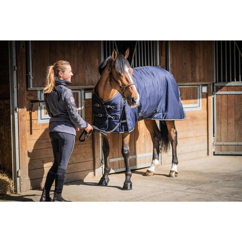 Couverture d'écurie équitation cheval et poney STABLE 300 marine