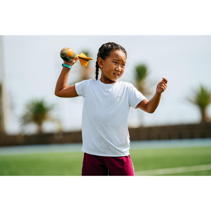 AT 100 KIDS' ATHLETICS T-SHIRT - WHITE