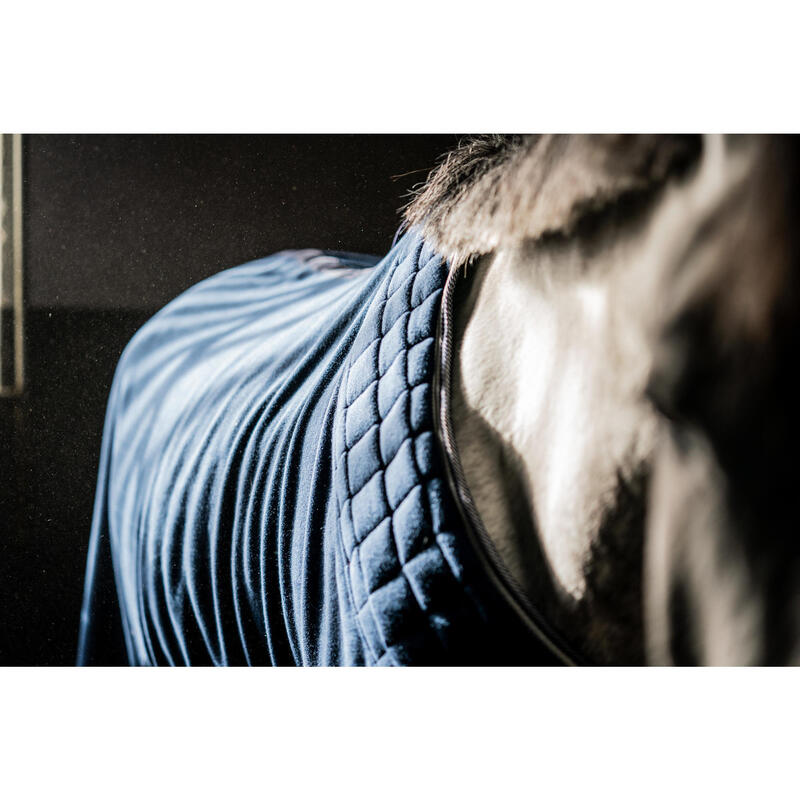 Chemise d'écurie équitation cheval et poney - Polaire 500 bleu