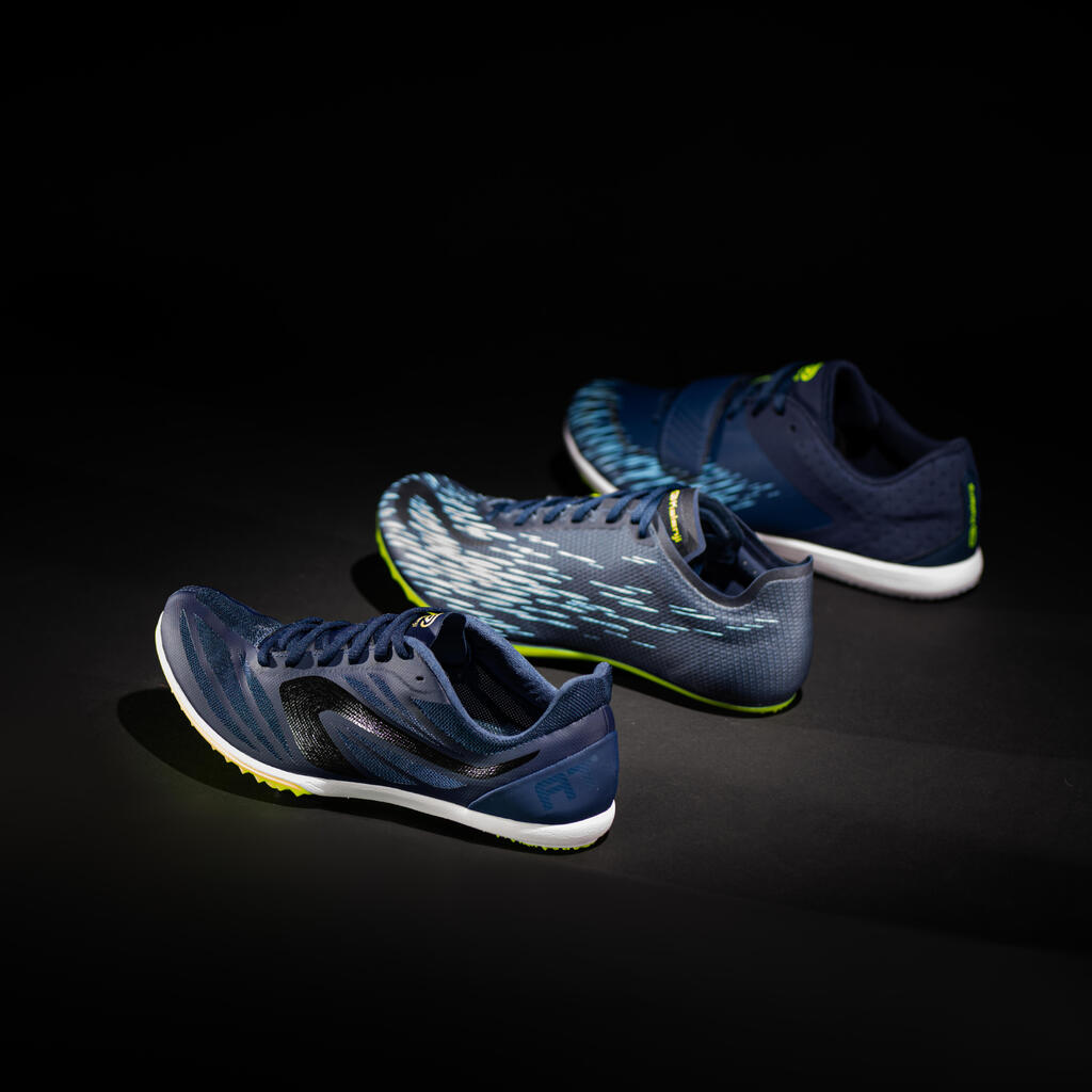 AT MID MIDDLE-DISTANCE ATHLETICS SHOES WITH SPIKES - BLUE/BLACK/YELLOW