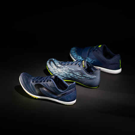 AT MID MIDDLE-DISTANCE ATHLETICS SHOES WITH SPIKES - BLUE/BLACK/YELLOW