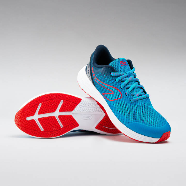 AT 500 KIPRUN FAST CHILDREN'S ATHLETICS SHOES TURQUOISE/RED - Decathlon