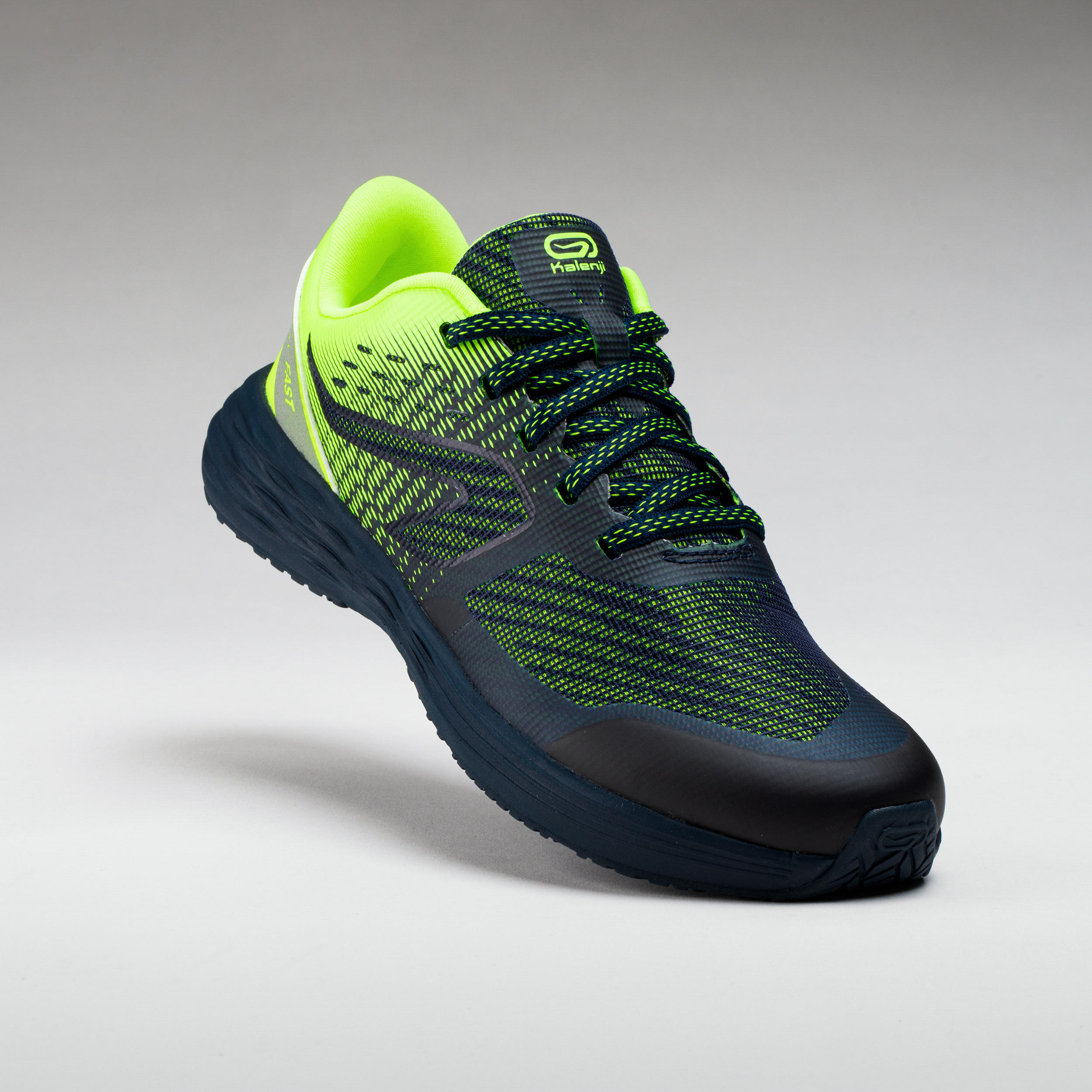 AT 500 KIPRUN FAST KIDS' ATHLETICS SHOES - NAVY/YELLOW 2/6