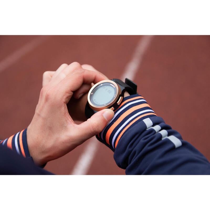 PRODUCTO REACONDICIONADO: RELOJ CRONÓMETRO DE RUNNING HOMBRE W900 NEGRO Y COBRE