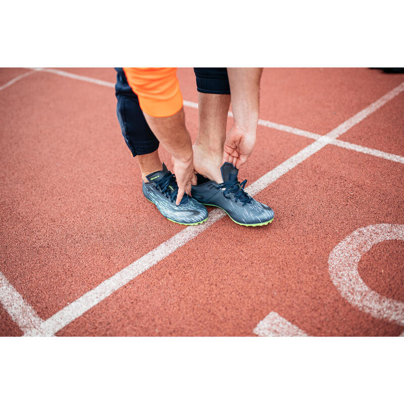 Scarpe chiodate atletica AT SPRINT azzurro-giallo