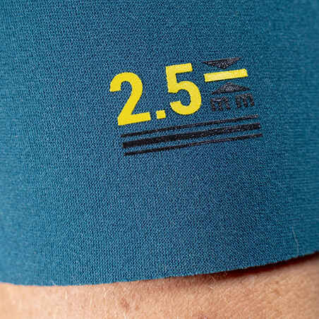 Men's 2.5 mm neoprene shorty SPF 500 blue