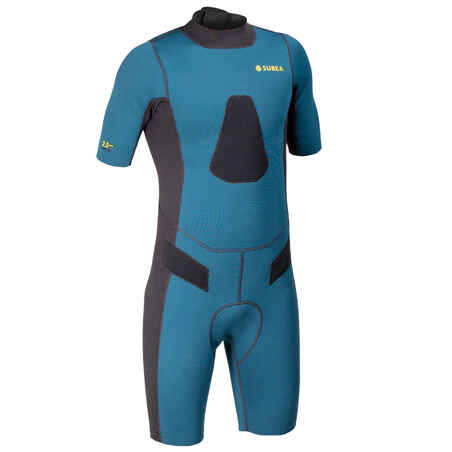Moška kratka obleka iz 2,5-mm neoprena za podvodni ribolov SPF 500