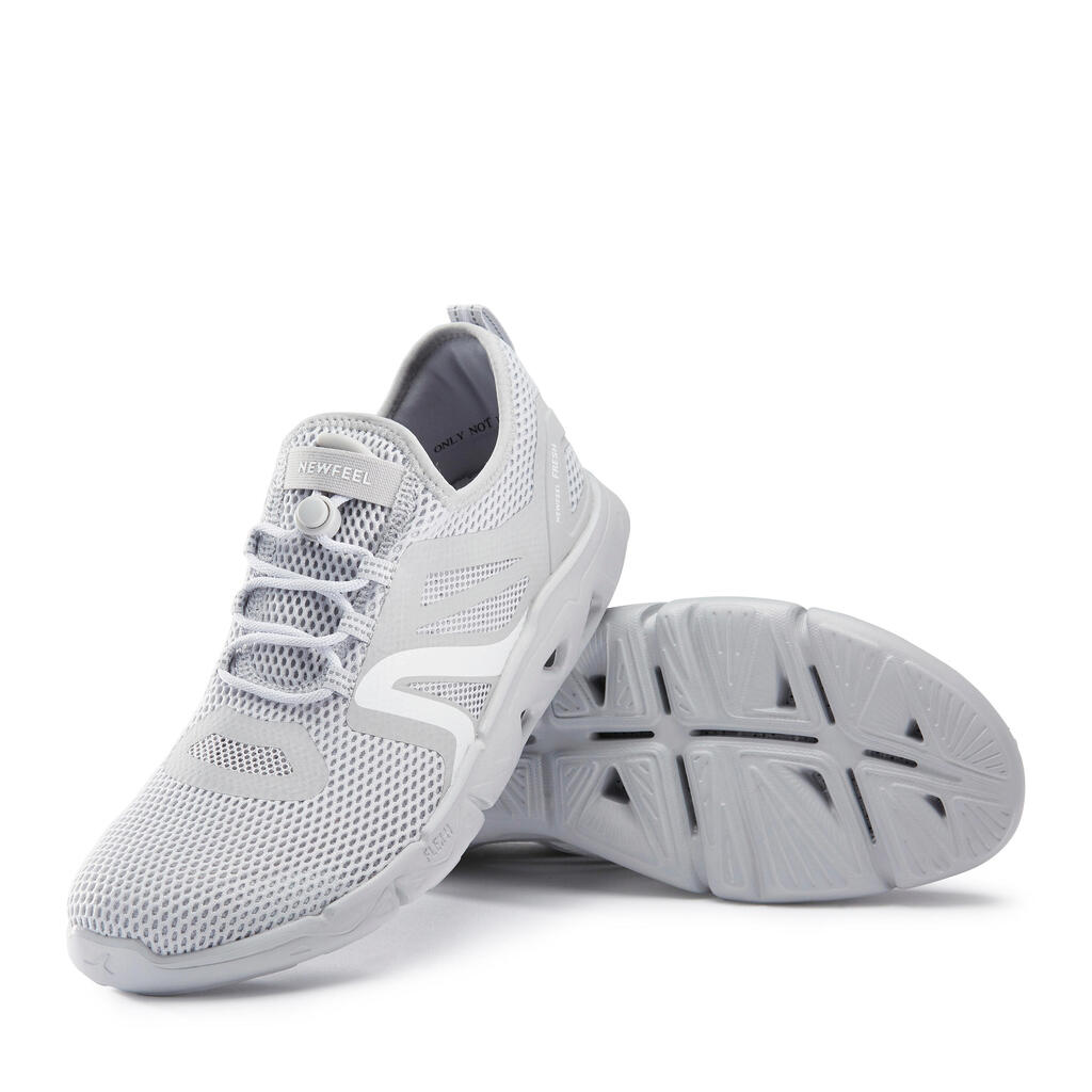 Chaussures marche sportive homme PW 500 Fresh gris clair