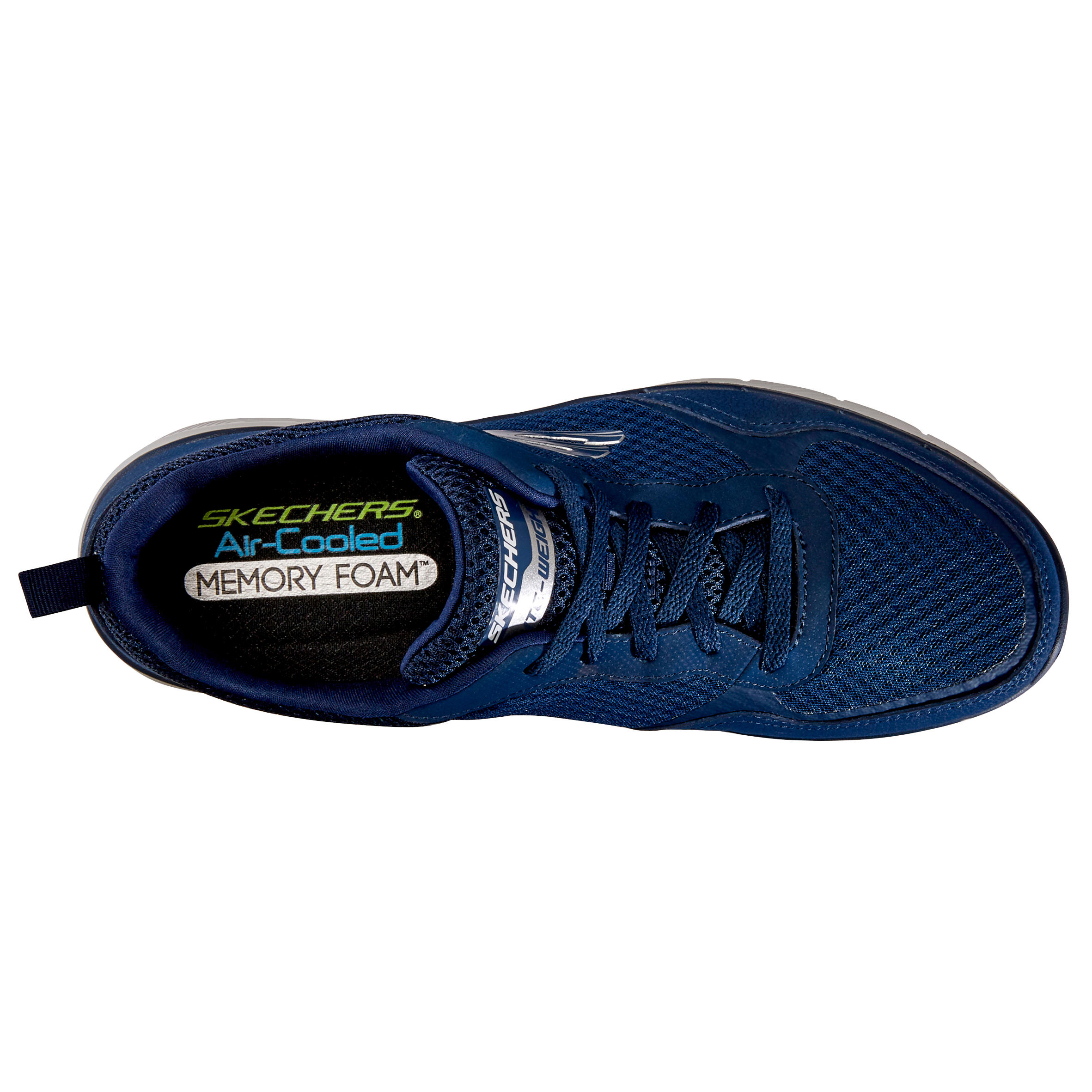 skechers memory foam homme bleu