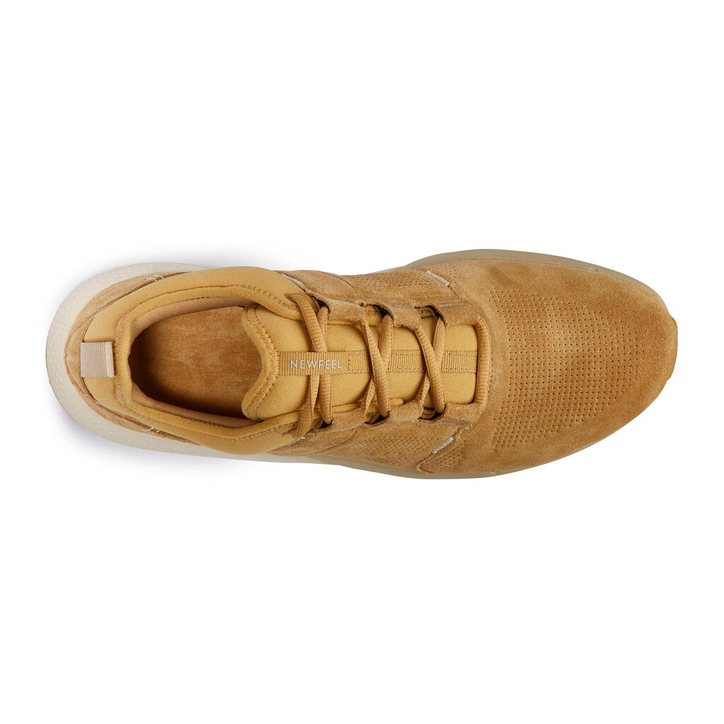 Actiwalk Comfort Leather Men's Urban Walking Shoes - Camel