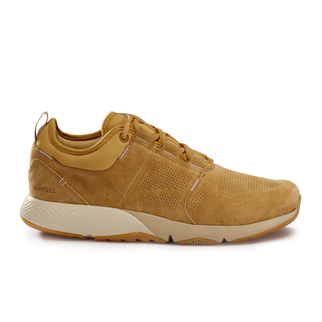 Actiwalk Comfort Leather Men's Urban Walking Shoes - Camel