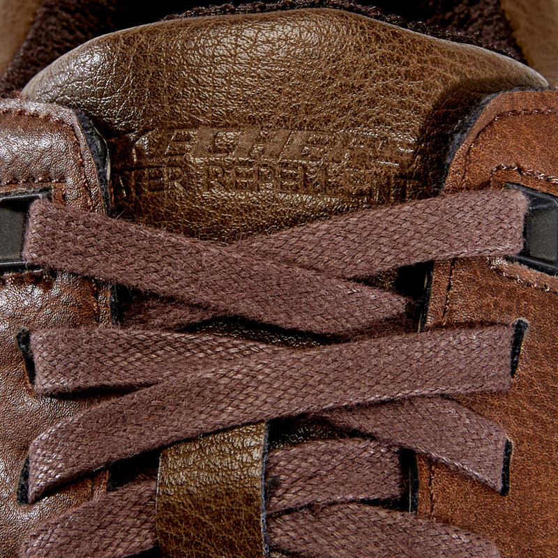 Skechers Felano Men's Urban Walking Leather Shoes brown SKECHERS Decathlon