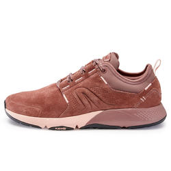 Chaussures cuir marche urbaine femme Actiwalk Confort Leather rose