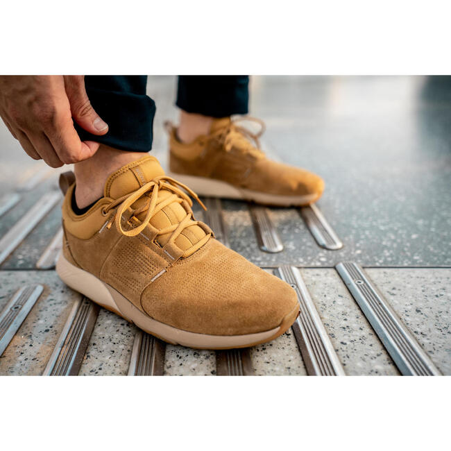 Actiwalk Comfort Leather Men's Urban Walking Shoes Camel