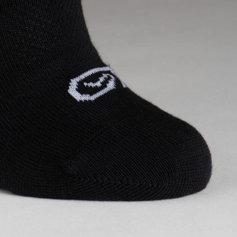 Socken Leichtathletik Mid Kinder schwarz 3 Paar 