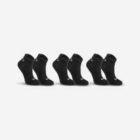 Lot de 3 chaussettes enfant d'athlétisme  noires tige basse