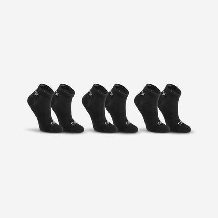 Lot de 3 chaussettes enfant d'athlétisme blanches tige basse