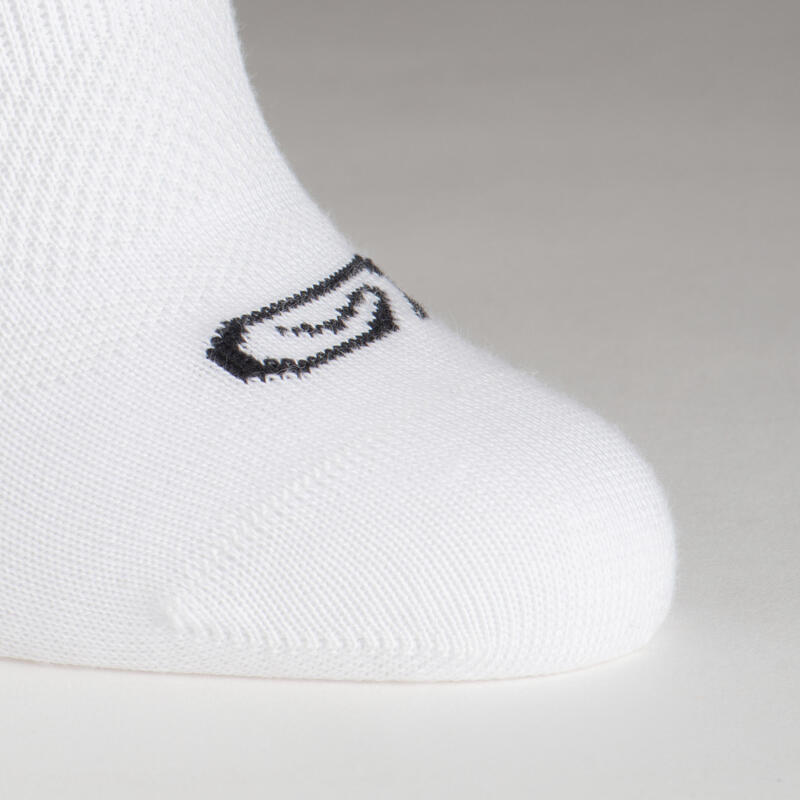 Dětské nízké ponožky na atletiku bílé 3 páry 